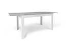 Tavolo Allungabile 140/00x80x75 cm Cemento e Ossido Bianco   