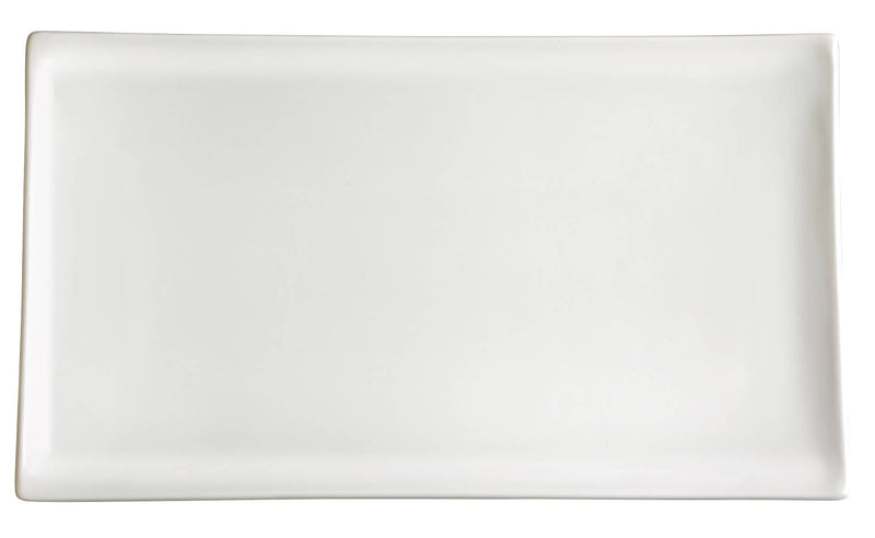 Set 2 Vassoi Rettangolari 34x16x2,4 cm in Porcellana Allluminica Kaleidos Aluxina Bianchi