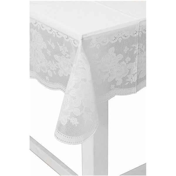 Rechteckige PVC-Tischdecke 135x180cm Villa d'Este Weiß online