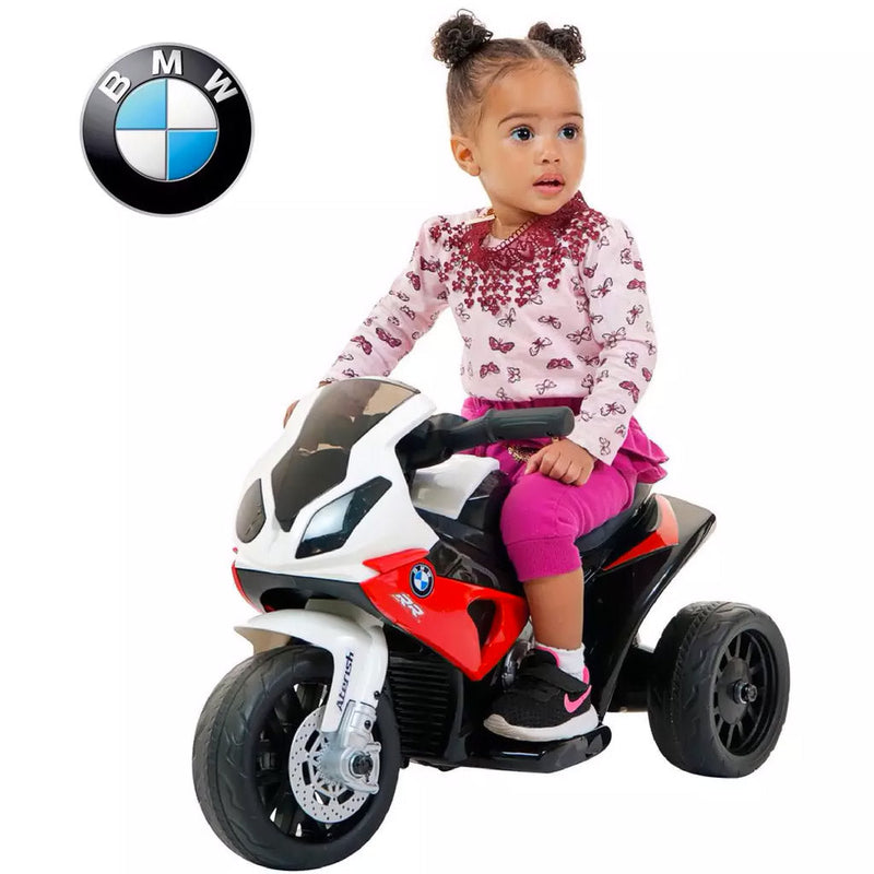 Moto Motocicletta Elettrica per Bambini 6V con Licenza BMW S1000RR Rossa