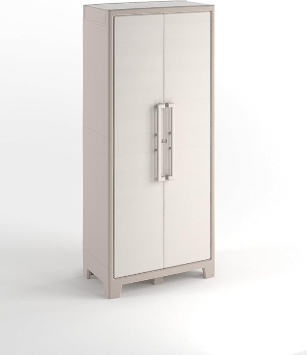 Kleiderschrank 4 Regale 80 x 44 x 182 cm Keter Gulliver Alto XL Sand und Beige prezzo