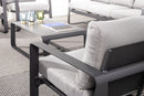 Divano da Giardino 2 Posti 134x78x84h cm in Alluminio e PP Merrigan Antracite 