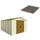 Boden für Gartenbox 325 x 398 x 233 cm aus grauem Kunststoff