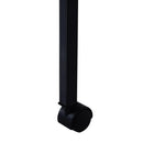 Voliera Gabbia per Uccelli con Ruote in Metallo Nero 47.5x37x153 cm 