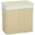 Cesto Portabiancheria 60x40x60 cm con Coperchio 3 Scomparti 144L con Sacca Removibile e Lavabile in Bambù Crema