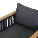 Set Salotto da Giardino Divano 2 Poltrone e Tavolino in Alluminio Idaho Antracite