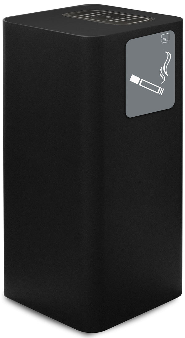 Pattumiera Per Raccolta Rifiuti 30x30xh65 cm In Acciaio Verniciato con Vaschetta Superiore Nero online