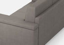 Divano Angolare 7 Posti 286x286x85 cm Marrak in Tessuto Grigio
