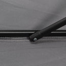 Ombrellone da Giardino Ø196x204H cm a 6 Stecche Grigio Scuro  