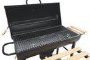 Barbecue a Carbone Carbonella Rettangolare 108x70x100 cm Soriani Sun-Day Nero