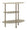 Comodino Saturno Tortora 49,5x27,5x49,5 cm in Metallo Grigio tortora
