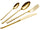 24-teiliges Besteckservice aus 18/10 PVD-Stahl, Eme Venice Tin Gold