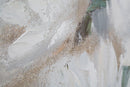Dipinto su Tela Crem Flower 80x3,7x100 cm in Legno di Pino e Canvas Multicolor