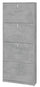 Schuhschrank 4 Türen 63x154x18 cm Zement