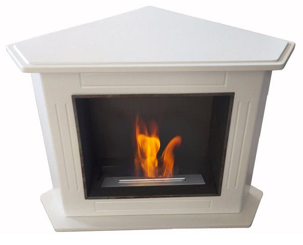 Eckiger Bioethanol-Bodenkamin 85x65 cm Vannini Donatello Weiß online