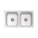 Lavello 86x50 cm 2 vasche bianco Samet