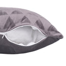 Set 2 Cuscini Decorativi 43x43x6 cm in Poliestere VdE Tivoli 1996 Triangoli Grigio