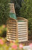 Porta Bidoni da Esterno in Legno di Conifera Clean 80X75X128Cm