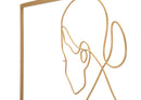 Pannello da Muro Oro Woman 60x1x80 cm in Ferro 