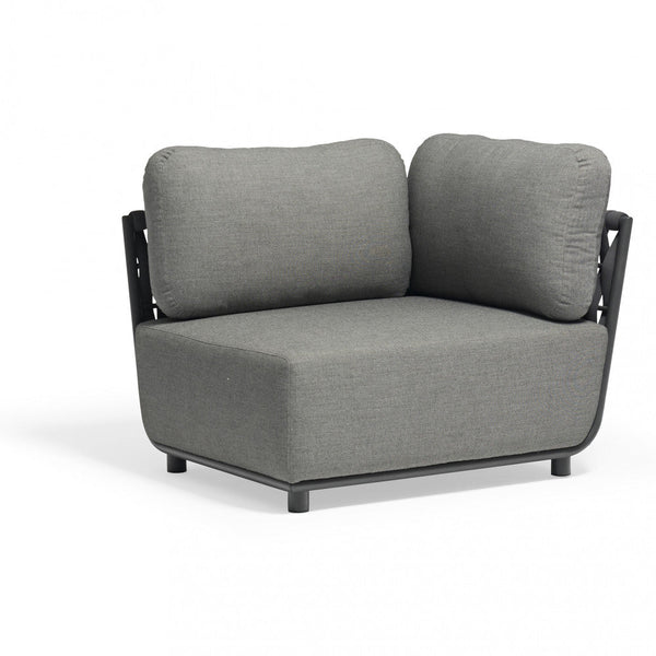 prezzo Ecksessel Galapagos rechts 102x85x83 h cm in anthrazitfarbenem Aluminium