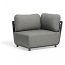 Poltrona Angolare Dx Galapagos 102x85x83 h cm in Alluminio Antracite