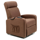 Poltrona Alzapersona Elettrica 1 Motore Reclinabile a Motore in Tessuto Marta Marrone