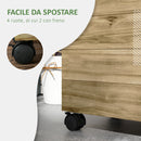 Fioriera Verticale 76x30x155 cm con 4 Ruote e Traliccio per Piante Rampicanti in Legno      