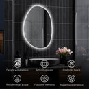 Specchio da Bagno 80x5x60 cm Illuminato a LED 3 Tonalità in Vetro Temperato Argento  