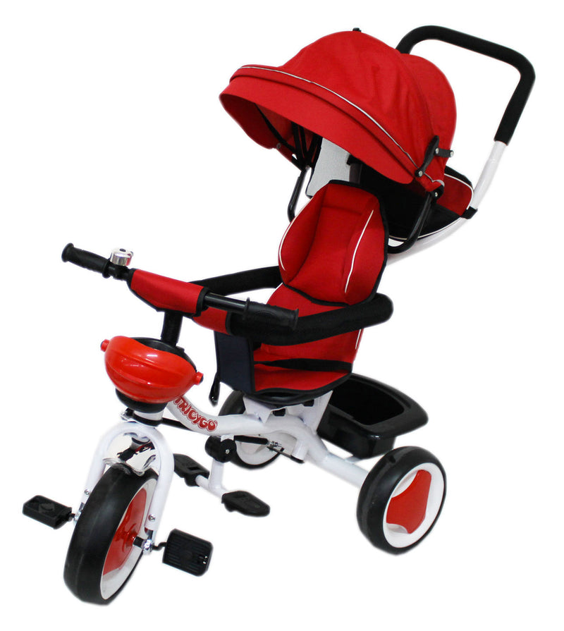 Passeggino Triciclo con Sedile Girevole 360° Kidfun Tricygò Rosso