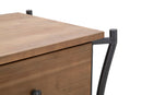 Como' Glasgow 122x49x85 cm Legno di Abete e in Ferro Marrone e Grigio