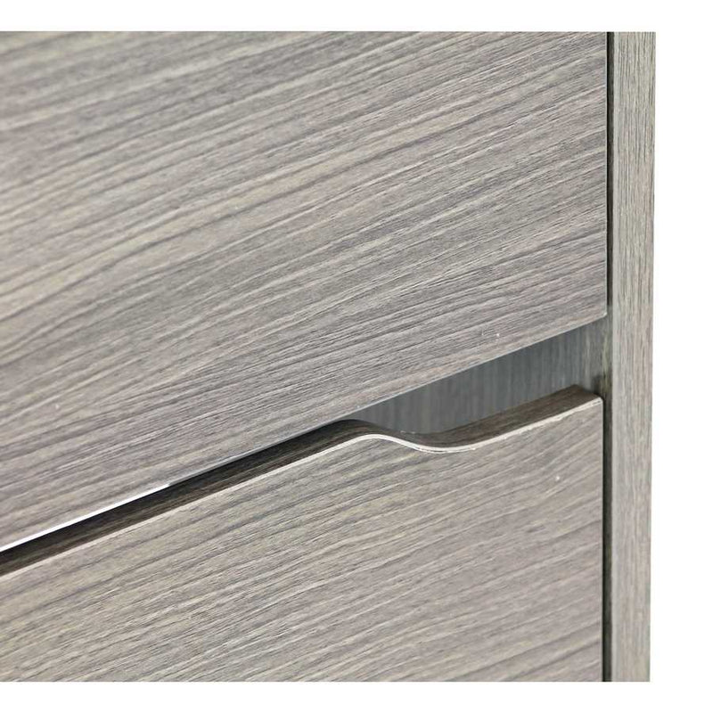 Scarpiera 4 ante 63x150x24 cm in Legno Melaminico Rovere Grigio