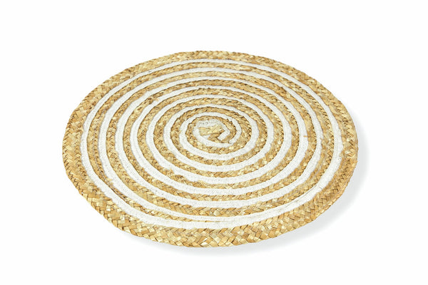 Set mit 6 runden Bast-Tischsets Ø39 cm Villa d'Este Home Tivoli Spiral prezzo