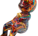 Decorazione Coniglietto Psyco 21,5x10x22 cm in Resina Multicolor      
