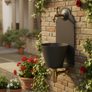 Fontana a Parete da Giardino con Rubinetto Belfer 42/PR Antracite