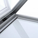 Bacheca con Apertura a Ribalta 70x100 cm in Alluminio Retroilluminata con Led Porta Poster Silver