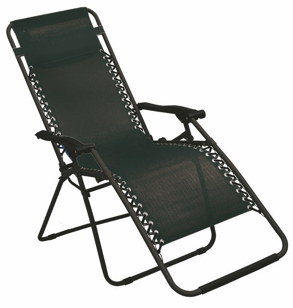 Zero Gravity Klappsessel aus Eisen und Textilene Soriani Gran Relax Rio Black sconto
