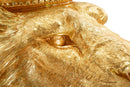 Decorazione Re Leone Shant 30x42x74 cm in Resina Oro      