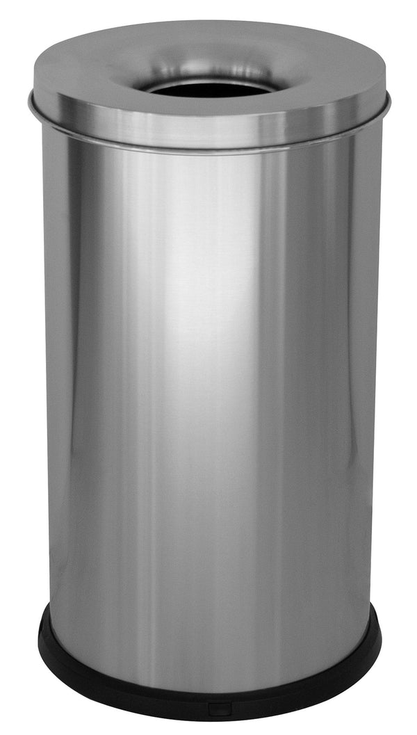 Pattumiera Gettacarte Ø38xh75 cm Autoestinguente in Acciaio Inox Argento sconto