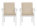Set 2 Cuscini per Sedia da Giardino 90x45x5 cm in Dralon Allegro Ecru