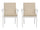 Set 2 Cuscini per Sedia da Giardino 90x45x5 cm in Dralon Allegro Ecru