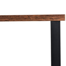 Scaffale 3 Ripiani in Acciaio e Legno 120x30x76 cm  Marrone