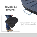 Set 2 Pesi per Ombrellone a Base a Croce 66x47x4,2 cm da 28 kg Totali Design a Ventaglio in Colofonia Bronzo 