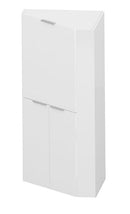 Scrivania Angolare 70x35x140 cm Dalia Bianco Lucido