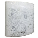 Applique 1xE27 Montatura Bianca Vetro Lastra Bianco Astratto E-Energy Cora