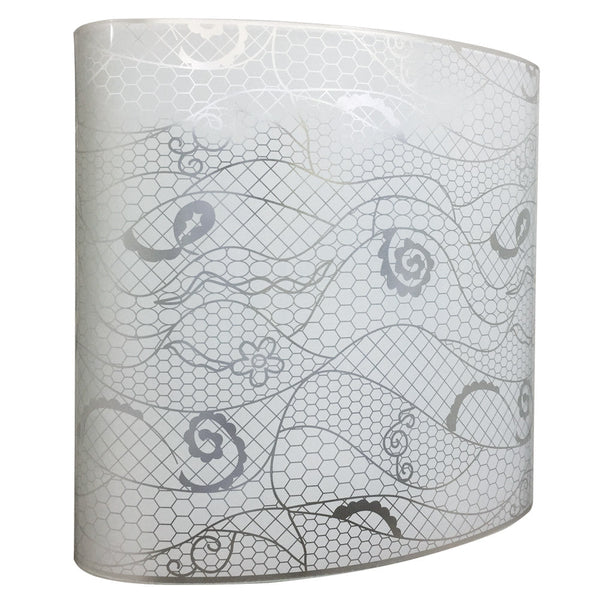 Wandleuchte 1xE27 Weißer Rahmen Glasplatte Weiß Abstract E-Energy Cora sconto