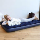 Materassino Materasso Gonfiabile 1 Piazza e Mezzo 193x122x22 cm Airbed Blu Floccato Bestway