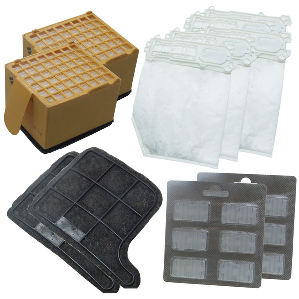 acquista Ersatzteilset 12 Beutel 12 Parfums 2 Hepa-Filter 2 kompatible Motorfilter Kobold VK135 VK136