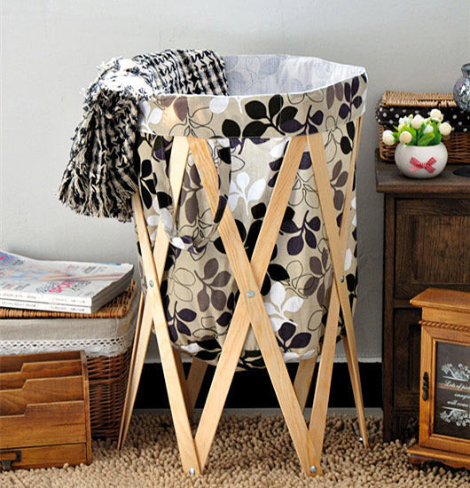 Portabiancheria in Legno di Pino 40x40x70 cm Fumer Maya Pino