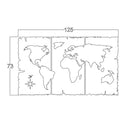 Cornice decorativa 125x73 cm mondo nero