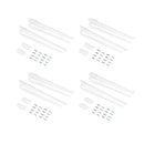 Kit per Fissaggio Mensole 330 mm in Acciaio Emuca Bianco